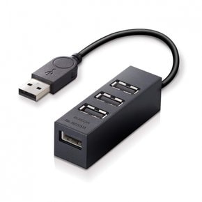 엘레콤 USB 2.0 10cm 맥북 서피스 프로크롬북 PC 닌텐도 스위치 U2H-TZ426BXBK 허브