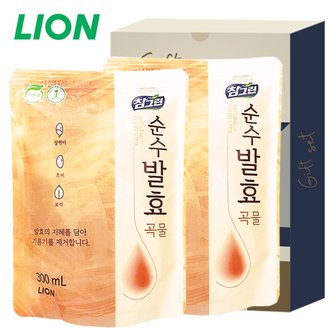  CJ LION 참그린 순수발효 곡물 리필 300ml x 2개[102-212253]