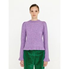 VLARY Flared Hem Knit Pullover - Violet