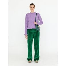 VLARY Flared Hem Knit Pullover - Violet