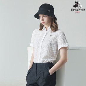 여성 서커 반팔 블라우스 6016LAUP_WHITE