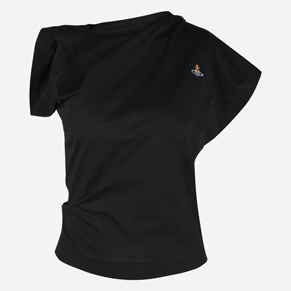 [시흥점] [비비안 웨스트우드]6S 1504000A J001M N401 헤보 로고 드레이프 티셔츠 블랙