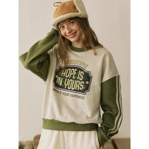 Hope Two-tone Track Sweatshirt - Green