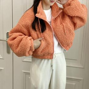 여자 오렌지 탱크 덤블 귀여운 캐쥬얼 FW 점퍼