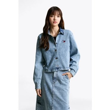 타미진스 여성 데님 크롭 셔켓 T32F6WSH11TWL1 TOMMY JEANS