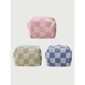 Checker Board  Terry Pouch (3colors)(S,L)