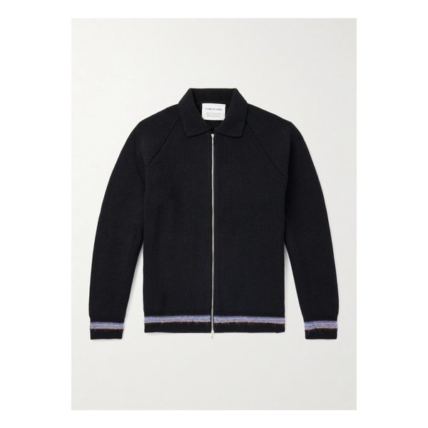 어 카인드 오브 가이즈 자야 골지 메리노 울 집업 스웨터 블랙 46376663162898231