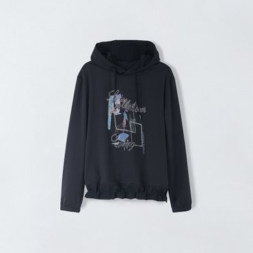 앤클라인 후드 배색 티셔츠 E5HS19