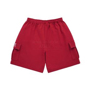 AE LOGO CARGO SHORT PANTS RED AE로고 카고 팬츠 레드