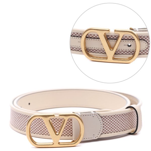 [부산점] 25FW 여성 브이로고 시그니처 벨트 (7W2T0SS4 BLD BK3 25F)