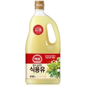 해표 콩기름 식용유 1.5L x 1개 ~ 대두유 1500ml 기름 대용량 튀김 부침 볶음
