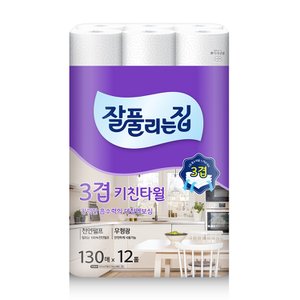 미래생활 잘풀리는집 키친타월 3겹 130매x12롤