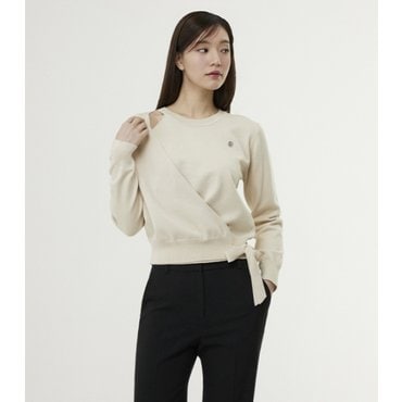 플라스틱아일랜드 넥트임 랩디테일 니트 (PR1KL282)
