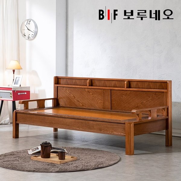 뜨끈뜨끈 책장헤드 온도조절 황토흙 온돌쇼파 (가로219cm/전국무배)