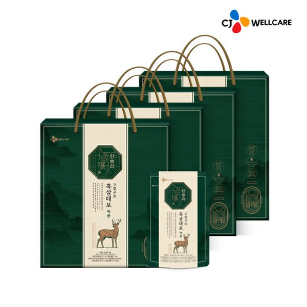 [CJ공식] 한뿌리흑삼대보녹용(40ml*24포) 4박스