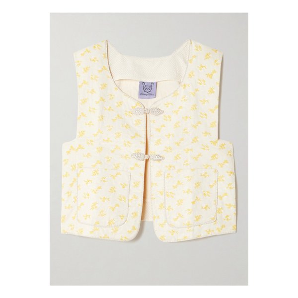 티에리 콜슨 알로이스 퀼팅 프린트 코튼 보일 베스트 옐로 1647597354427626