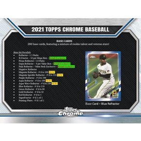 MLB 2021 Topps Chrome Baseball Card Blaster Box 탑스 크롬 베이스볼 카드 블래스터 박스 [품]