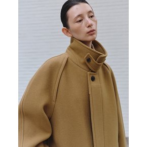 Hard Wool Balmacaan Jacket_Camel