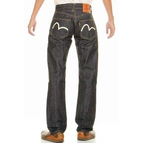 일본 에비수 청바지 EVISU JEANS REGULAR FIT STRAIGHT Hemline 28 36in Paint Gull No1 2000 Re