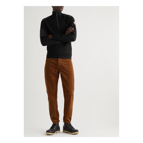 스톰몬트 슬림핏 코듀라 트리밍 메리노 울 하프 집 스웨터 6630340696615370