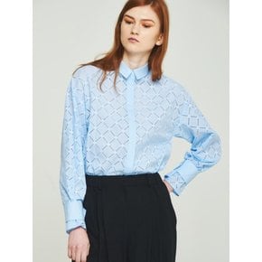 EYELET SHIRT  (WHITE)