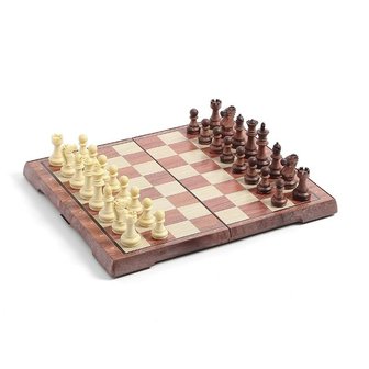  앤티크 접이식 자석 체스 휴대용체스판 보드게임 (WD4B526)
