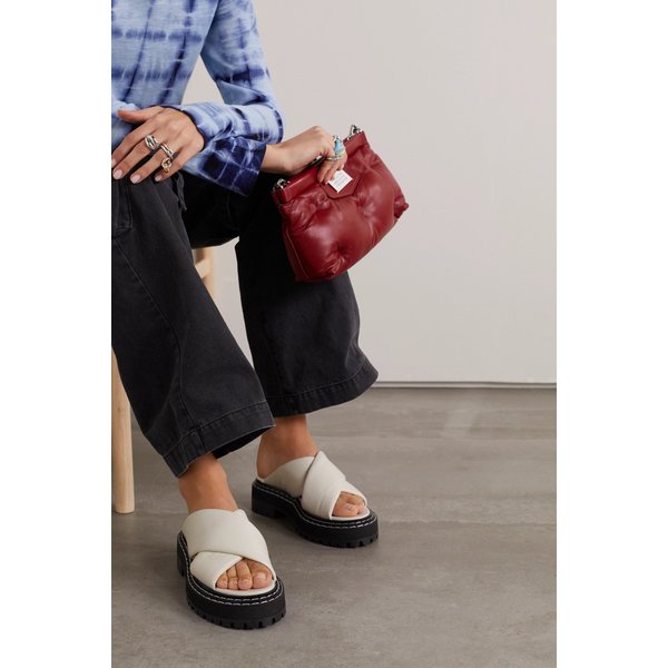 프로엔자슐러 가죽 플랫폼 샌들 크림 1647597287182545