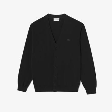 라코스테 (남성)베이직 V넥 면 가디건(AH086E-55G 031)블랙