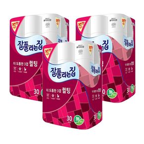 (무료배송)잘풀리는집 퀼팅 3겹 30롤 휴지x3개