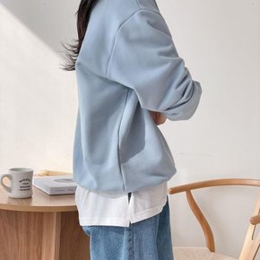 여자 레이어드 루즈핏 탄탄 이너 반팔 티셔츠