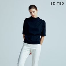 EDITED 에디티드 실크 모달 카울넥 티블라우스 3종*