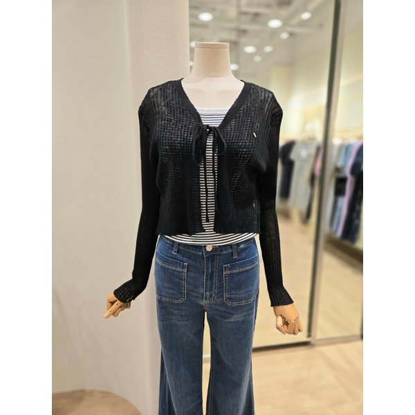 [부산점] 리본 골지 니트 가디건 (PR2KG00901)
