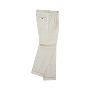 Linen soft adjust 2Pleats Trousers (Ecru)