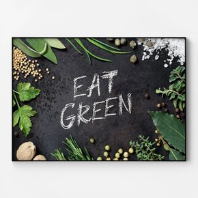 메탈 레터링 포스터 주방 액자 Eat green