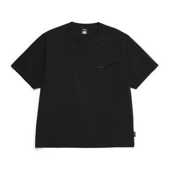 내셔널지오그래픽 [여주점] N252MTS320 어반 시티 우븐 세미오버핏 티셔츠 CARBON BLACK