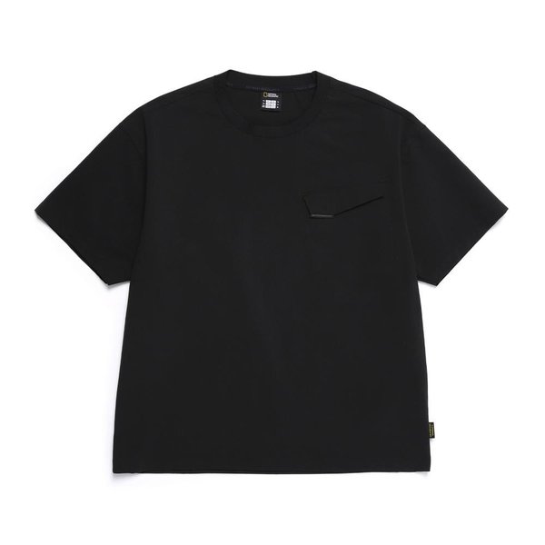 [여주점] N252MTS320 어반 시티 우븐 세미오버핏 티셔츠 CARBON BLACK