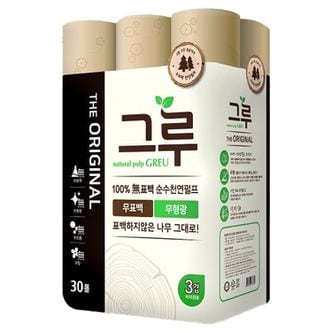 알티피아 그루 무표백 천연펄프 3겹 화장지 30M x 30롤