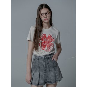 VINTAGE CLOVER TSHIRT_BUTTER VERMILION