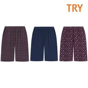 TRY 여성 불가리 7부파자마 잠옷반바지 하의(3종택1)