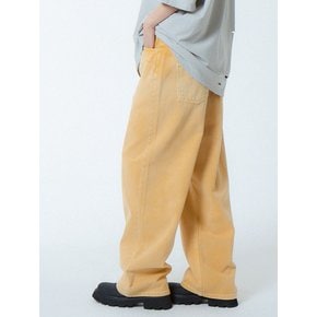 와이드 스텝 다잉팬츠 옐로우_WIDE STEP DYEING PANTS YELLOW