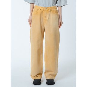 와이드 스텝 다잉팬츠 옐로우_WIDE STEP DYEING PANTS YELLOW