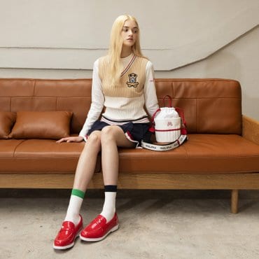 MARTINE GOLF [정상가 298000원]여성 티꽂이 스파이크리스 페니로퍼 레드 (QACH30176)