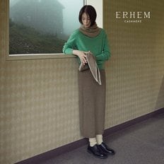 [ERHEM] 에르헴 24 FW 캐시미어 100 니트 스커트 1종