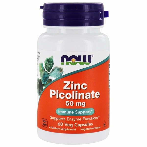 [해외직구]Now Foods Zinc Picolinate 나우푸드 아연 피콜리네이트 50mg 60베지캡슐