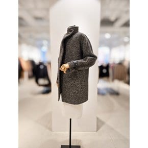 [파주점] [더아이잗컬렉션]알파카 블렌드 하이넥 더블 하프코트 CRBA0CT441