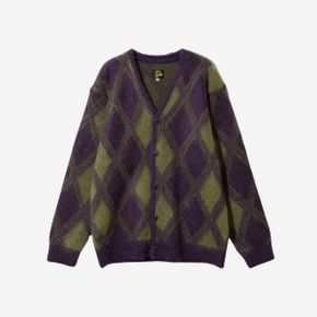 모헤어 가디건 아가일 Needles Mohair Cardigan Argyle