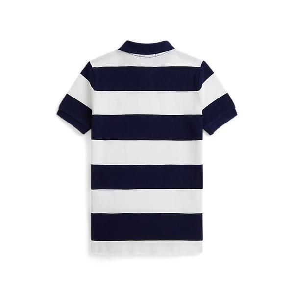 폴로 키즈 남아 2-7세 스트라이프 코튼 메시 폴로 셔츠(CWPOKNIB8021521410)