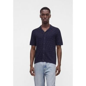 Abercrombie  Fitch 아베크롬비 앤 피치 에이버리 - 셔츠 다크 블루 8027094