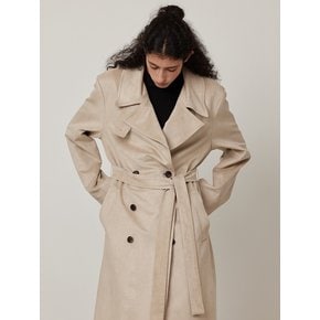 Suede Double Long Coat