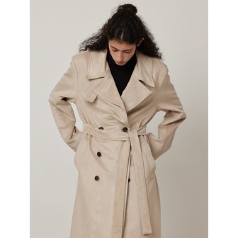 퀸스래빗 Suede Double Long Coat